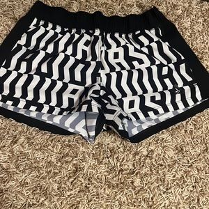 Black and white Women’s Adidas running shorts